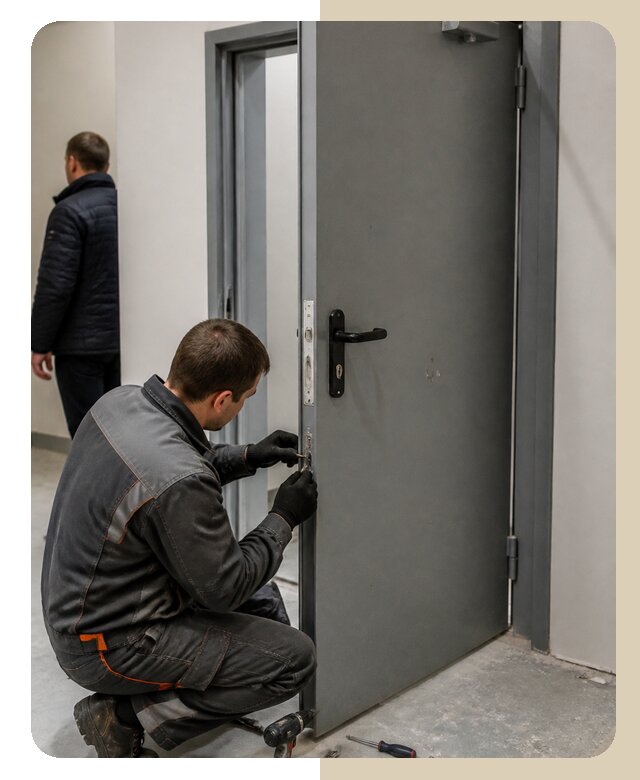 Ремонт противопожарной двери в Черногорске по цене 6635 р. | Дверной