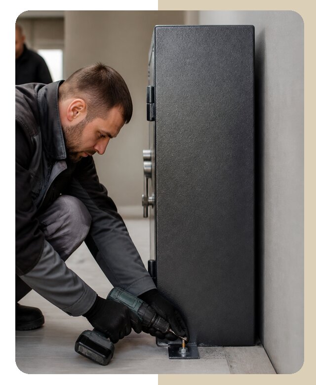 Установка сейфа к стене в Черногорске по цене от 4593 р. | Дверной